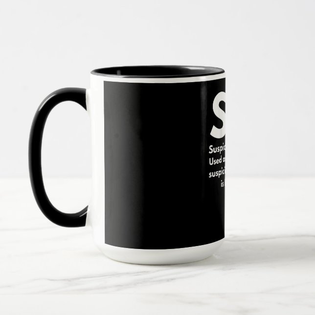 Caneca Sus Definição Suspeita Amigo Atuando Sus (Esquerda)