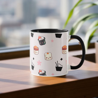 Caneca Sushi e Rice Kawaii