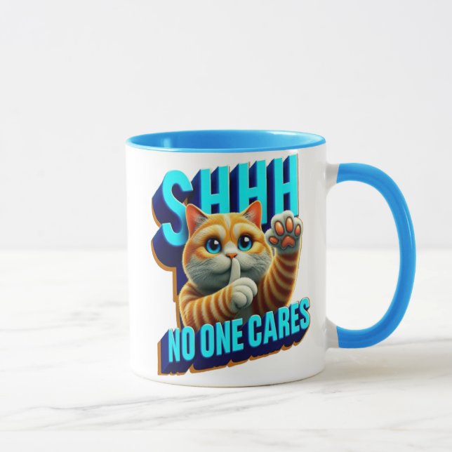 Caneca Sussurros Silenciosos de Desinteresse Que Ninguém  (Direita)