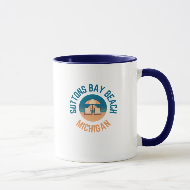 Caneca Suttons Bay Beach Michigan Home Coffee Mug (Direita)