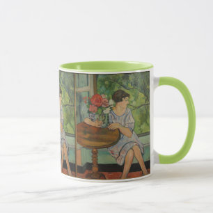 Caneca Suzanne Valadon Young Girl em frente a uma janela