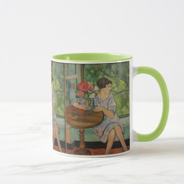 Caneca Suzanne Valadon Young Girl em frente a uma janela (Direita)