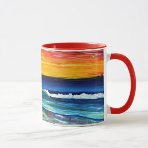 Caneca Suzannes Art Sunset Beach Mug