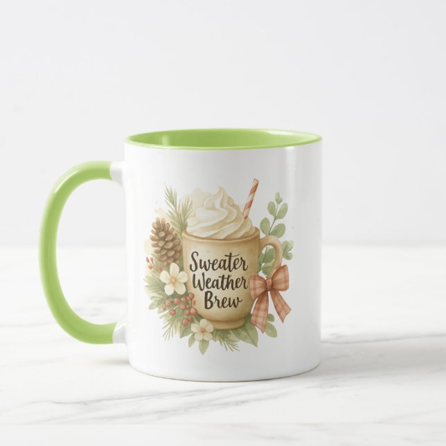 Caneca Sweater Weather Brew Cozy Mug Art (Esquerda)