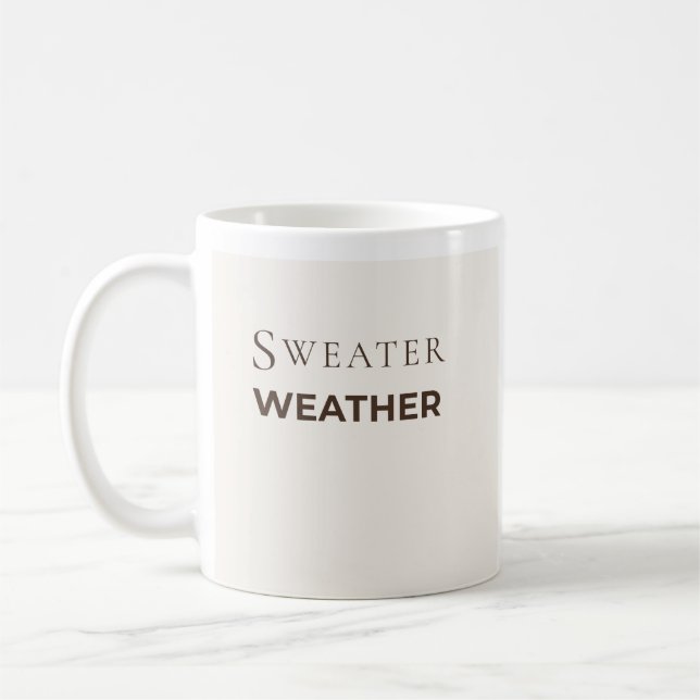 Caneca Sweater Weather | Caneca de Café Outono Aco (Esquerda)