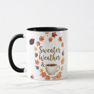 Caneca Sweater Weather & Hot Coffee Mug | Cozy Fall Gift