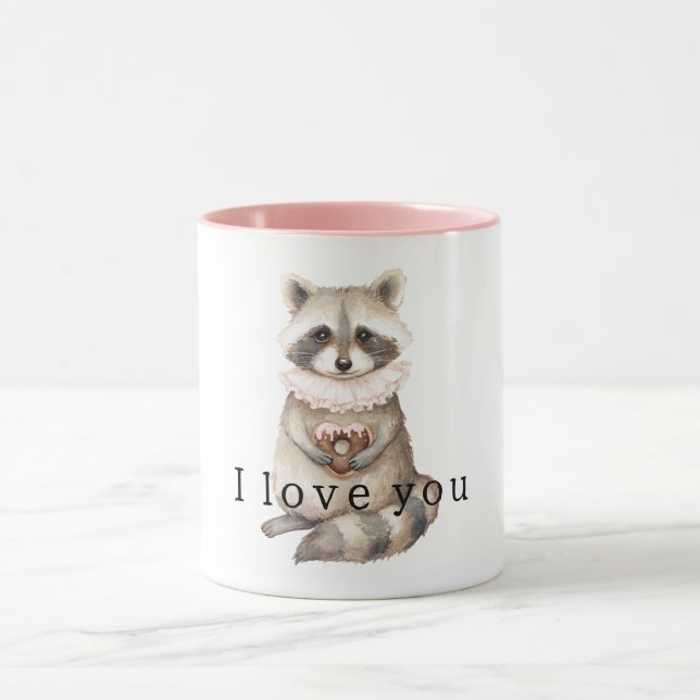 Caneca Sweet Cream Raccoon Heart Donut (Centro)