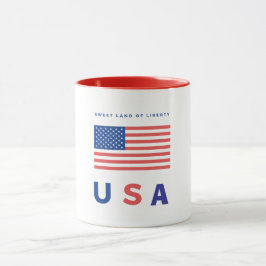 Caneca "Sweet Land of Liberty" EUA Flag