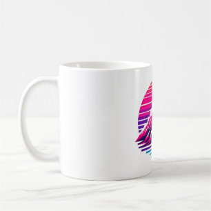 Caneca Synthwave Mountain – Xícara de Café do Pôr