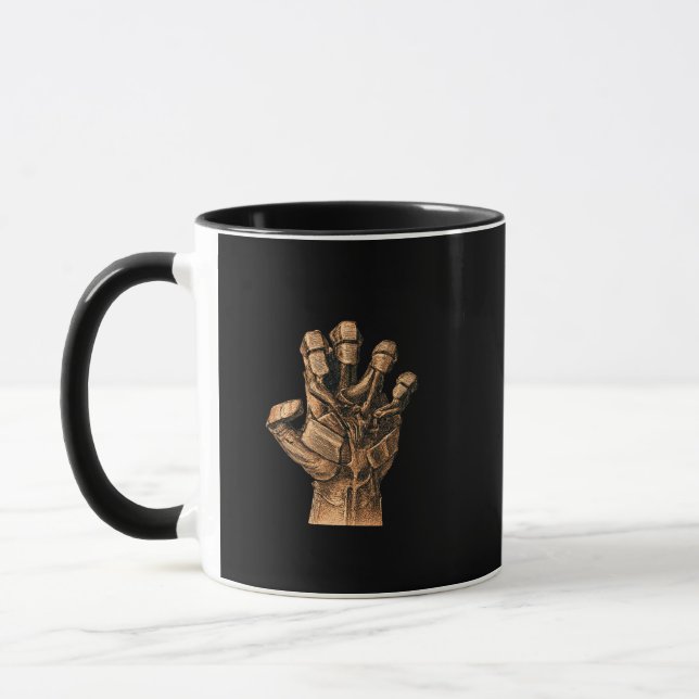 Caneca System Break Hand Abstract Hacker Power Symbol (Esquerda)