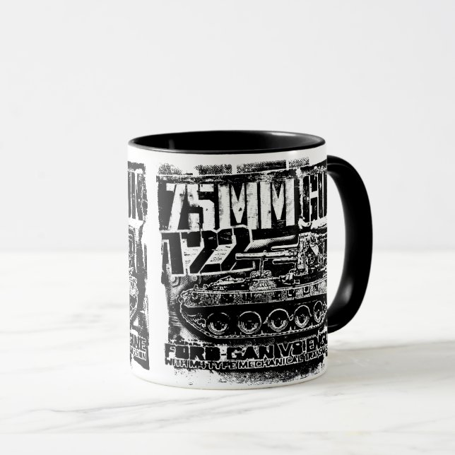 Caneca T22 Mug com arma de 75 mm (Frente Esquerda)