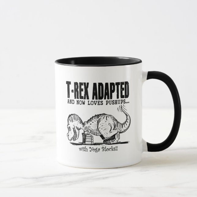 Caneca T-Rex ama Pushups (Direita)