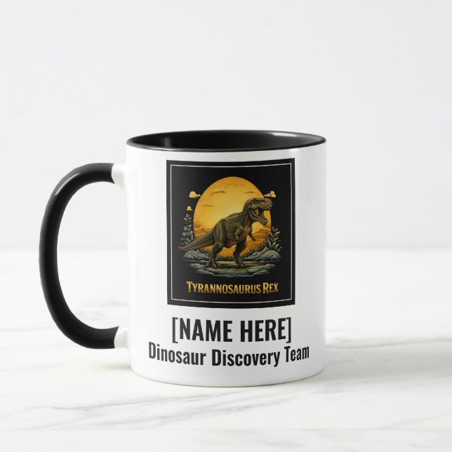 Caneca T=Rex Dinossauro Pré-Histórico Lua (Esquerda)
