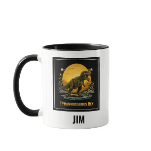 Caneca T-Rex Sob a Lua Pré-Histórica