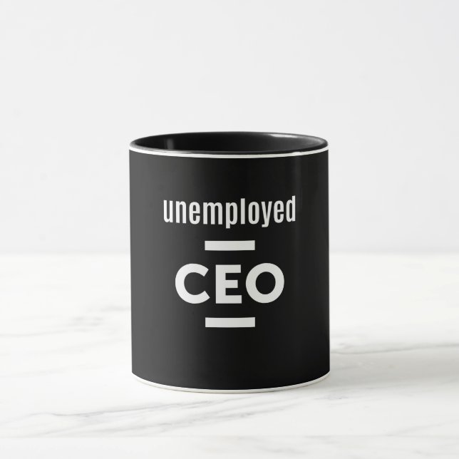 Caneca T-Shirt CEO desempregado - Presente para empresári (Centro)