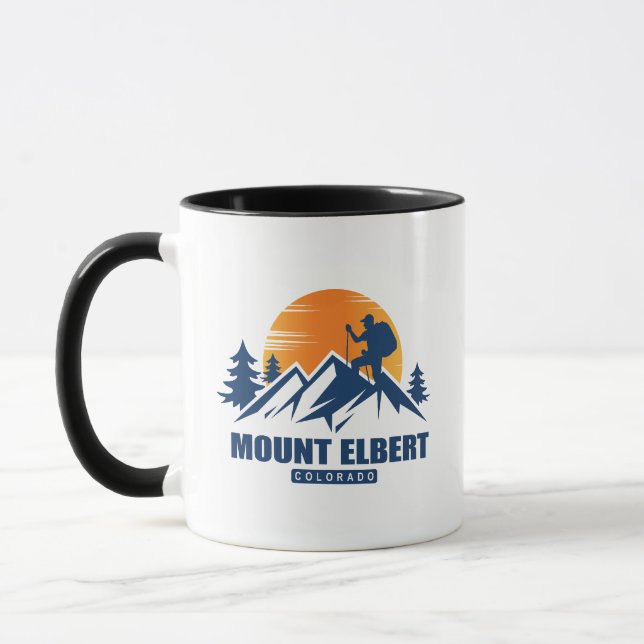 Caneca T-Shirt do Monte Retro Elbert Hike (Esquerda)
