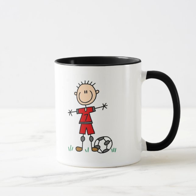 Caneca T-shirt e presentes uniformes vermelhos do futebol (Direita)