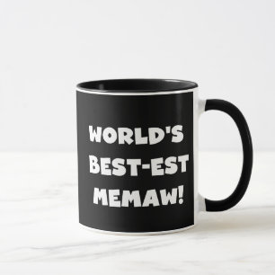 Caneca T-shirt preto e branco do Melhor-est Memaw do