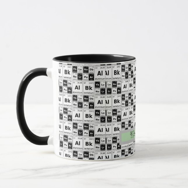 Caneca tabela padrão de Elementos Químicos (Esquerda)