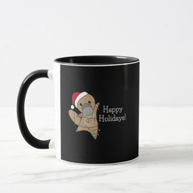 Caneca Tabuleiros de Natal do platypus Animais Doce (Esquerda)