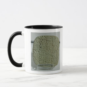 Caneca Tabuleta com roteiro cuneiform