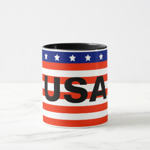 Caneca Taça com bandeira americana