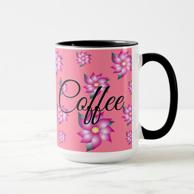 Caneca Taça de café rosa (Direita)