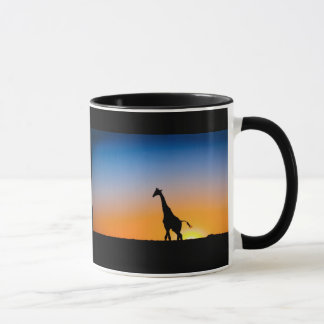 Caneca Taça girafas pôrs do sol