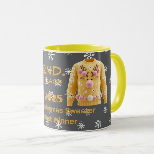 Caneca Tacky Christmas Sweater 2nd. Place Contest Winner  (Frente Esquerda)