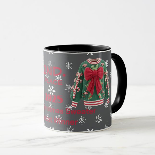 Caneca Tacky Christmas Sweater 2nd. Place Contest Winner  (Frente Esquerda)