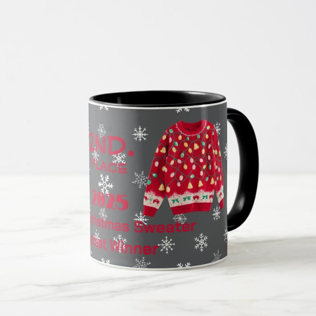 Caneca Tacky Christmas Sweater 2nd. Place Contest Winner  (Frente Esquerda)