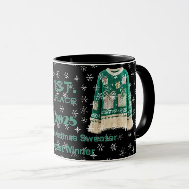 Caneca Tacky Christmas Sweater Contest Winner Mug (Frente Esquerda)
