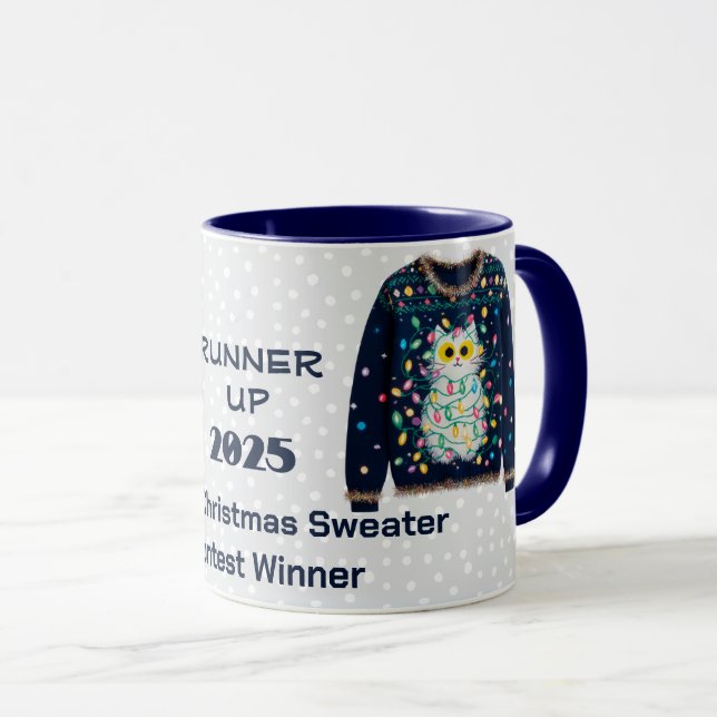 Caneca Tacky Christmas Sweater RUNNER UP Contest Winner  (Frente Esquerda)