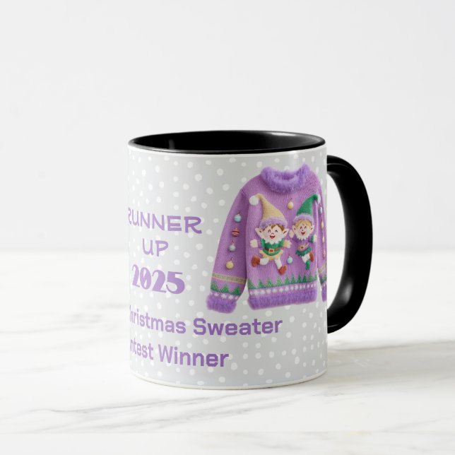 Caneca Tacky Christmas Sweater RUNNER UP Contest Winner  (Frente Esquerda)