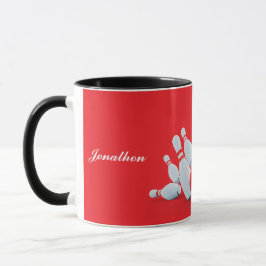 Caneca Taco de boliche Bola e pinos acertam!