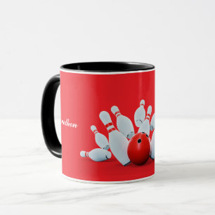 Caneca Taco de boliche Bola e pinos acertam!
