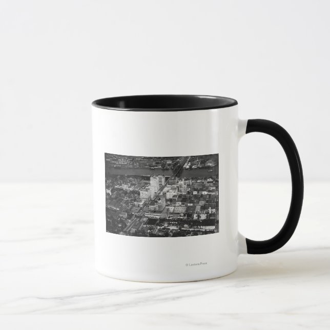 Caneca Tacoma, WA View Business District, da Air (Direita)