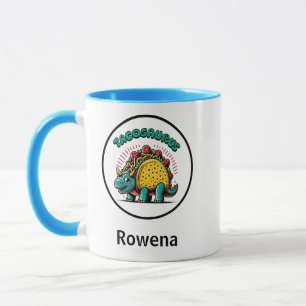 Caneca Tacosaurus Triceratops Cartoon Funny