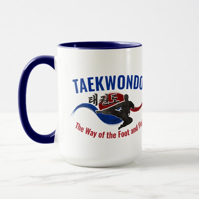 Caneca Taekwondo Kick with Flowing Taegeuk (Esquerda)