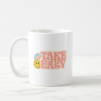 Caneca Take It Easy | Xícara de Café com Citação R