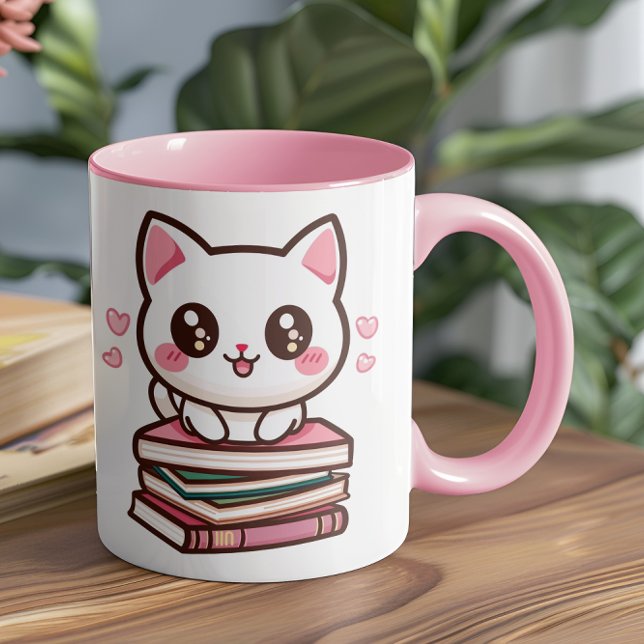 Caneca Tales e unhas fazem meu dia - Livros de Gato e Cac (This cozy and creative design is perfect for anyone who loves their pets as much as their books)