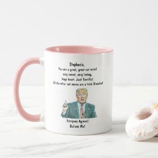 Caneca Tampão de café personalizado para Cat Mãe Adicione