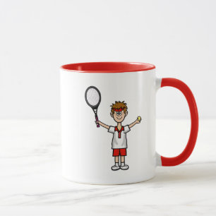 Caneca Tampão Tênis masculino com cabelo castanho claro