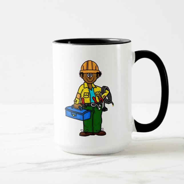 Caneca Tan, Black ou African American Lineman Mug (Direita)