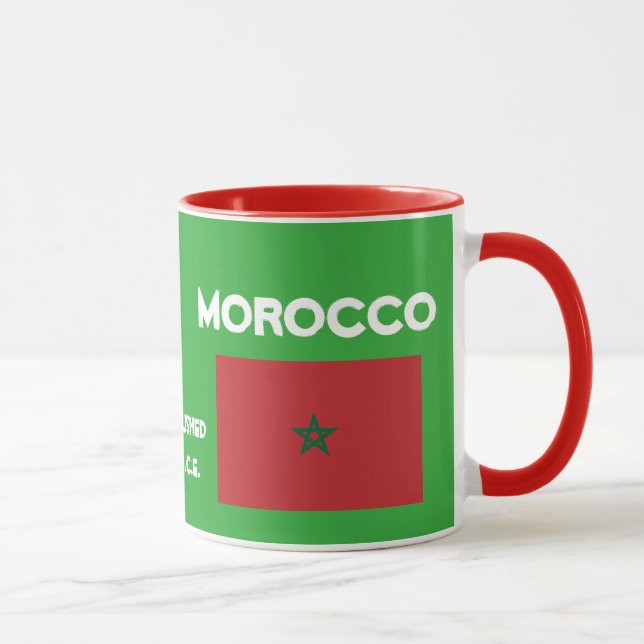 Caneca Tangier Marrocos Sinalizador Personalizável Mug (Direita)