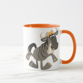 Caneca Tap de Cartoon Bonito Dançando Wildebeest Mug