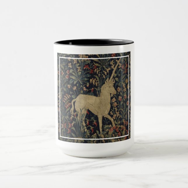 Caneca Tapeçaria alegórica de "Millefleurs" com animais (Centro)