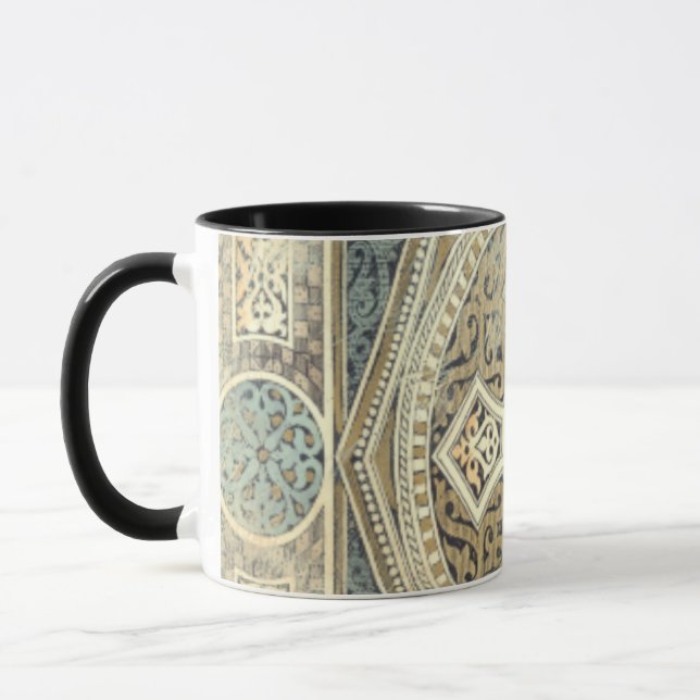Caneca Tapeçaria Ornamental com Ornamentado Geométrico (Esquerda)
