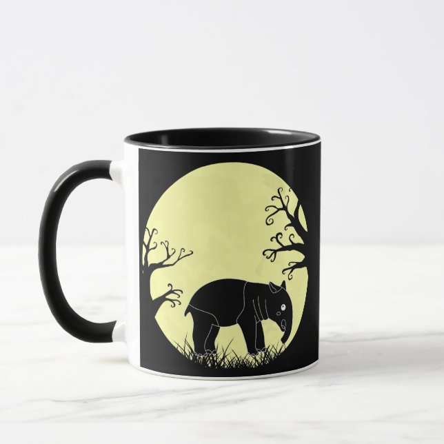 Caneca Tapir In Moonlight Wildlife Odd toed Ungulate (Esquerda)