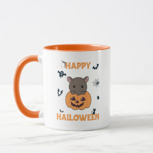 Caneca Tapir No Feliz Dia Das Bruxas De Pumpkin Cute Tapi